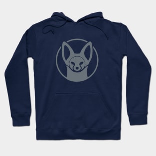 Fennec Fox. Minimalist, stylized art of a desert creature in dark ink Hoodie